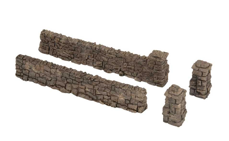 Ho Scale Rocks Noch 13170 HO Scale Rock Wall -- 12 Pieces, Total Length 28-3/8