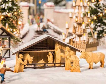 Noch 14394 HO Scale Christmas Nativity Scene -- Laser-Cut Wood Kit