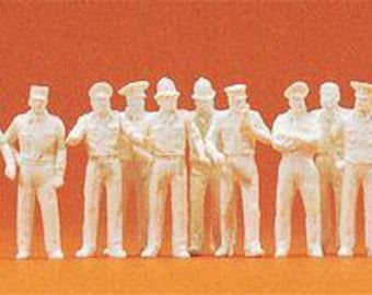 Preiser 16345 HO Scale Unpainted Figure Set Uniformed People