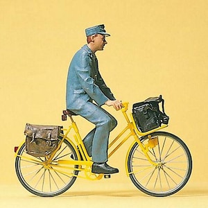 Preiser 45069 G Scale People Working -- Postman On A Bicycle