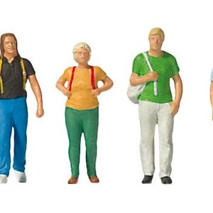 Preiser 10725 HO Scale Train Travelers with Backpacks Set