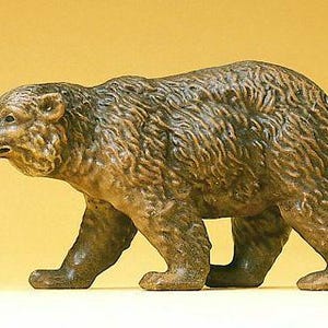 Preiser 47516 1/25 Scale Wild Animal Figures Brown Bear Walking