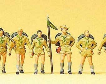 Preiser 10260 HO Scale Recreation & Sports Boy Scouts pkg(6)