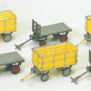 Preiser 17112 HO Scale Postal Carts pkg(6)