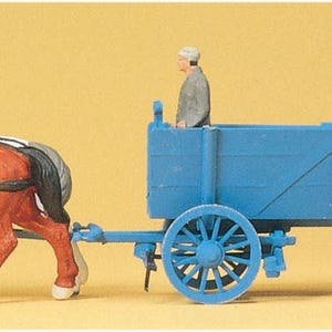 Preiser 30468 HO Scale Horse-Drawn Box Ore Wagon