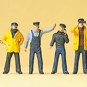 Preiser 10353 HO Scale Ship's Crewmen Figure Set pkg(6)