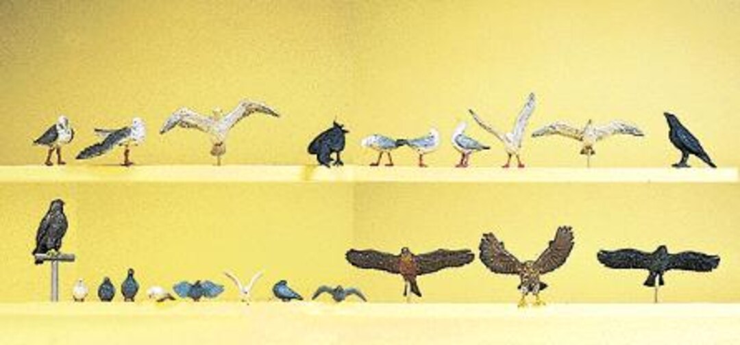Preiser 10169 HOスケール ハト、カモメ、カラス、猛禽類 22 - Etsy 日本