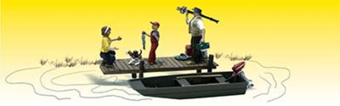 Woodland Scenics A1923 OO/HO Scale Figures – Family Fishing – 3 Piece Set – WA1923 - View #4