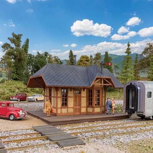 Walthers Cornerstone 3555 HO Scale Victoria Springs Station -- Kit - 4-7/16 x 3-