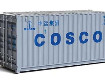 Walthers SceneMaster 949-8071 HO Contêiner de 20 pés COSCO