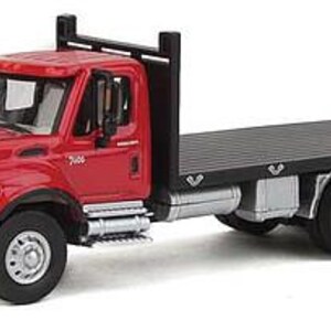 Camión de plataforma Walthers SceneMaster 949-11652 HO Int'l 7600 rojo
