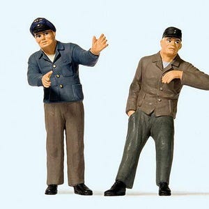 Preiser 63102 1/32 Scale Railroad Engineer & Fireman in Cab -- Set #1