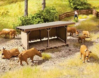 Noch 15713 Large Farm Animals Figures - 9 Pieces For H0 Scale Model Railway Layouts