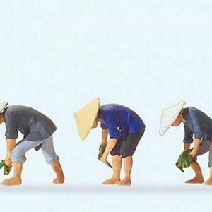 Preiser 10574 HO Scale Working People At The Rice Field #2