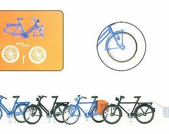 Preiser 17161 HO Escala Acessórios Bicicletas com Kit de Reboque pacote (4)