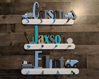 Personalized Coat Rack - Kids Personalized Coat Rack - Wall Peg - Custom Hanger