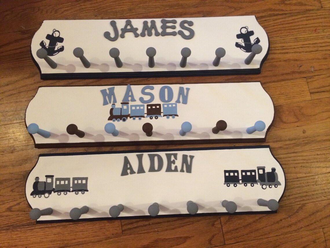 Personalized Coat Rack Kids Personalized Coat Rack Wall Etsy