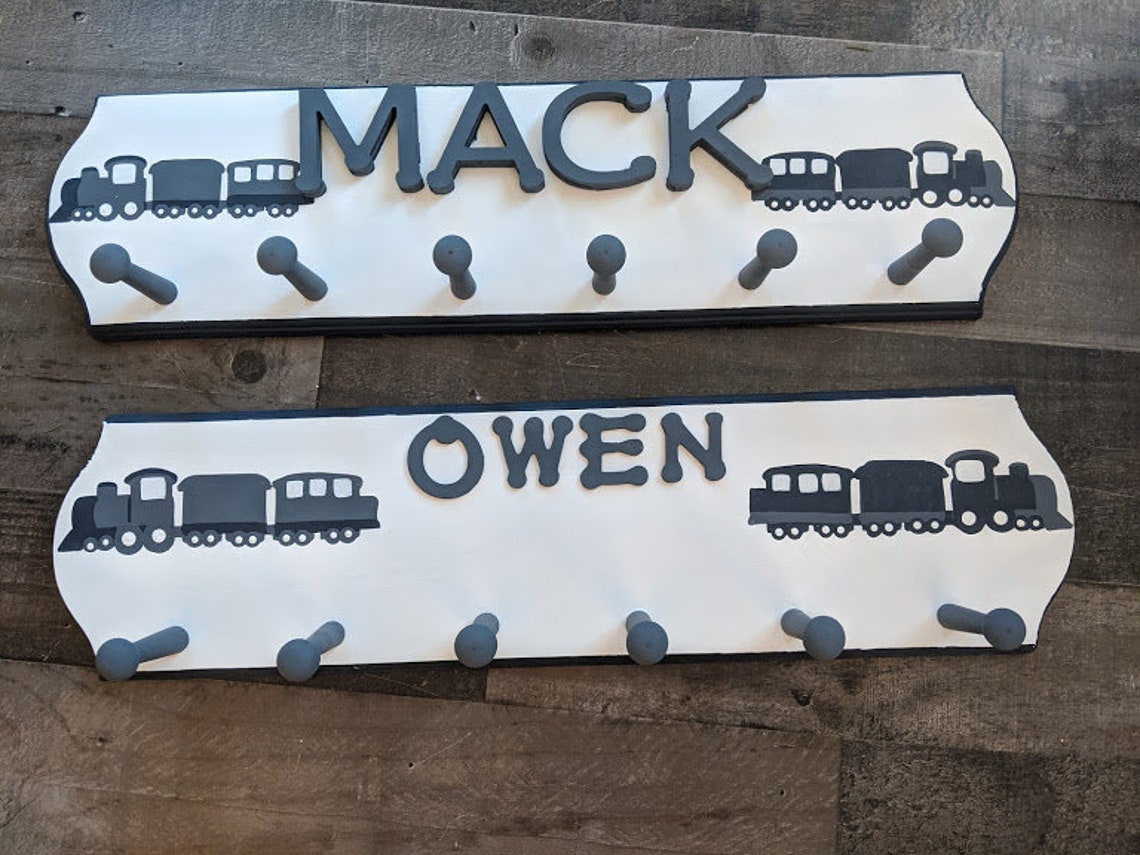 Personalized Coat Rack Kids Personalized Coat Rack Wall Etsy