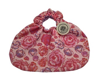 Red Floral Mini Cotton Handbag Everyday Essentials