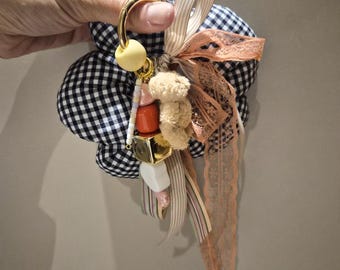 Teddy Fleece Fluffy Handmade Bag Charm Cute Keychain Accessories