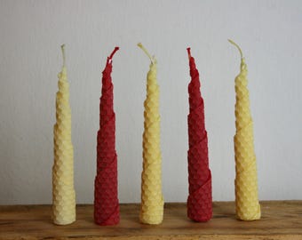 Advent candles - Hand-rolled beeswax candles - Beeswax candles made from natural beeswax - Christmas candles - Advent candles