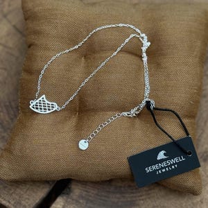 Surf Necklace/Surf Pendant/Beach Jewelry/Surfer Girl Gift/Sterling Silver Necklace/Boho Style Necklace