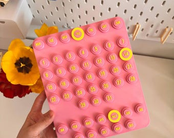 Calendario perpetuo magnetico, calendario da frigo personalizzabile con colori a scelta, calendario perpetuo da scrivania riutilizzabile per la casa, decorazione per ufficio stampata in 3D