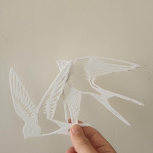 arte de parede de pássaros