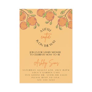 Cartes d'invitation Une petite mignonne est en route, Faire-part de fête prénatale, Faire-parts, neutre en matière de genre