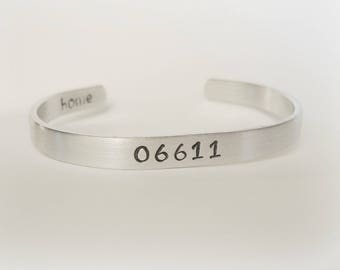 Zip Code Bracelet, Area Code Bracelet, GPS, Area Code Jewelry, Numbers,  Area Code, Zip Code, Number Jewelry, Coordinates, Personalized