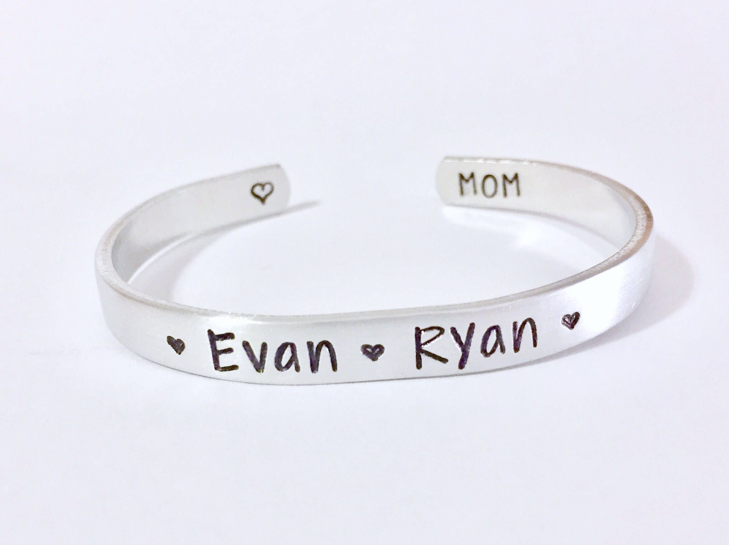 Name Bracelet, Personalized Bracelet, Mom Bracelet, Mother Bracelet, Children Names, Stamped Name Bracelet, Custom Name Bracelet