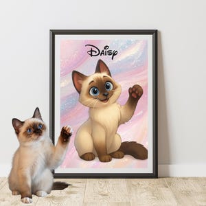 Portrait numérique personnalisé d'animal de compagnie de dessin animé Disney, dessin animé d'animal de compagnie, portrait d'animal de compagnie de dessin animé, téléchargement de dessin animé de chat, dessin animé de chien, portrait d'animal de compagnie Disney