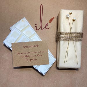Set of 2 Scented Soy Wax Melt Tablets | Handcrafted Aromatherapy, Beautifully Wrapped and Ready for Housewarming & Self-Care Gifts