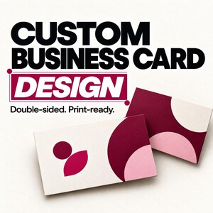 Custom Business Card Design, Double Sided Luxury Card Layout, Print Ready Vector PDF AI Service