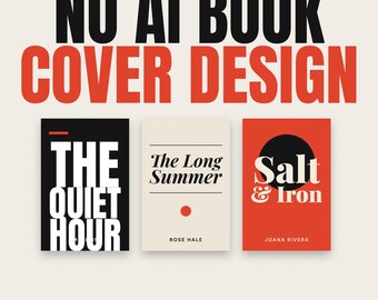 No AI Book Cover Design | Human Designed Ebook and Paperback Wrap