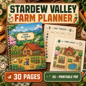 Cozy Farm Game Planner Printable | A5 Gamer Journal and Tracker