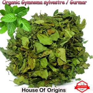 Organic Gurmar Leaf Powder: Gymnema Sylvestre, Freshly Dehydrated, Wiccan Herb