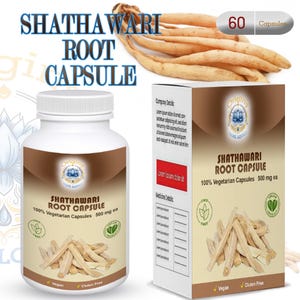 Organic Shatavari Root 500mg Capsules – Asparagus Racemosus Herbal Supplement – Pure Vegan Root Powder – Ayurvedic Botanical
