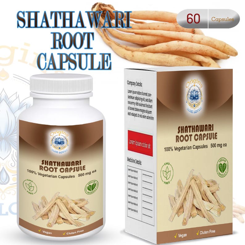 Organic Shatavari Root 500mg Capsules – Asparagus Racemosus Herbal Supplement – Pure Vegan Root Powder – Ayurvedic Botanical