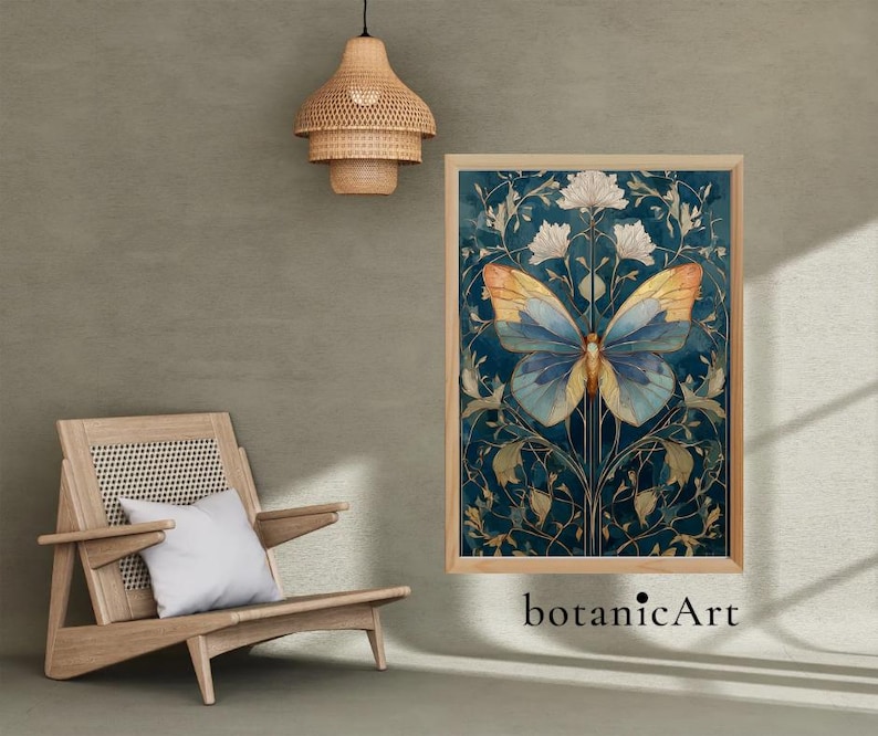 William Morris Style Butterfly Digital Products - High Quality ...