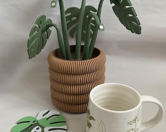 Monstera Leaf Coasters | Magnetic Detachable Plant Decor (Set)