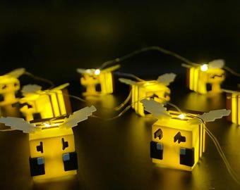 Minecraft bee fairy lights | String lights | 3D printed