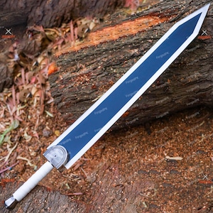 Hand-Forged Dragon Slayer Greatsword 52&quot; | Handmade Fantasy Cosplay Sword with Leather Sheath, Collectible Display Blade