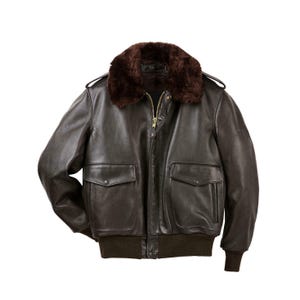Men&#39;s Antique Brown Leather Aviator Jacket: Shearling Collar Pilot Jacket