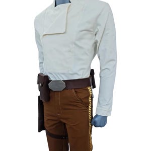 Pant Shirt with belt. Inspired by Hansolo stripe pant with leather belt.