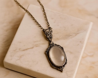 Gothic Steampunk Lupe Anhänger Halskette für Frauen | Viktorianischen Monokel Schmuck Geschenk | Vintage Buchliebhaber Kostüm Accessoire