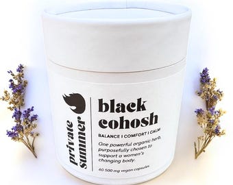 Organic Black Cohosh Root,  Menopause Support,  Women’s Daily Herbal Supplement