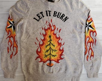 Vintage Wool Blend Jumper DIESEL K-BURNIT SIZE 3/M y2k Streetwear made in Italy