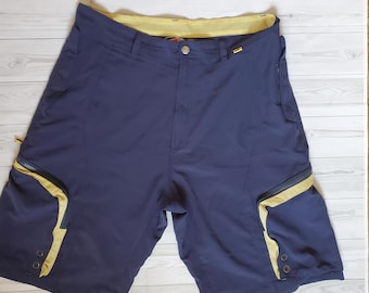 Vintage Alpinestars Shorts Mens size 36 Black Cargo Stretch NO LINER