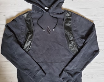 Hoodie Marcelo Burlon County of Milan with leather inserts size S